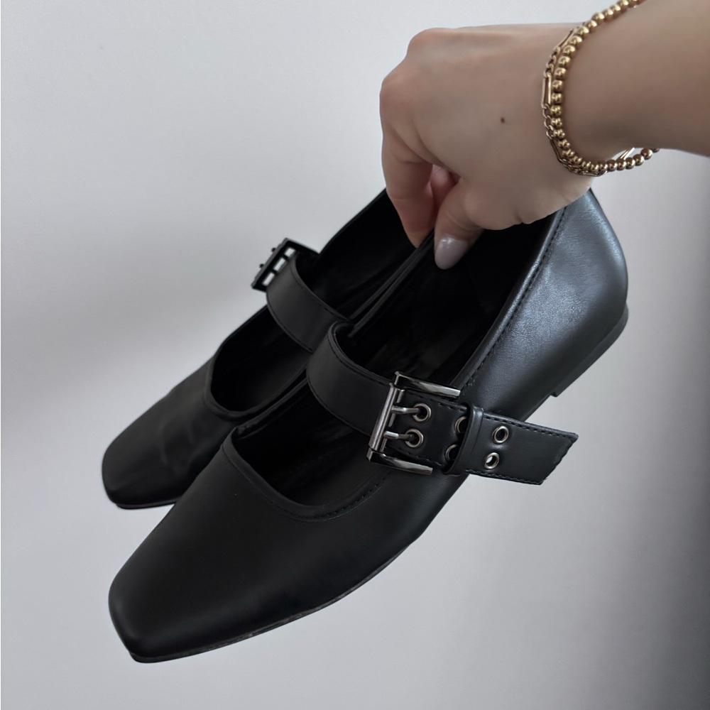 Taxi Black Mary Jane Shoes Sz 38 / 7.5 - Picture 2 of 7